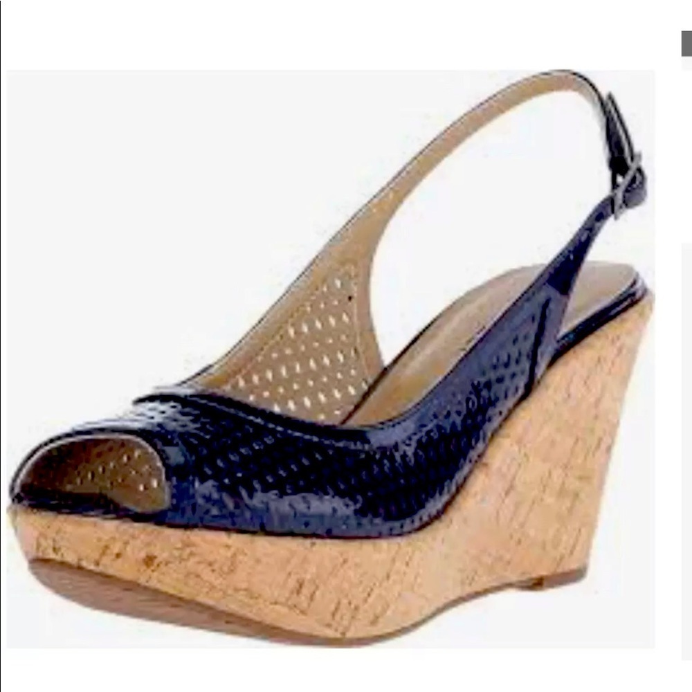 Vanelli Emine wedge sandals Marine blue Sz 10 W
